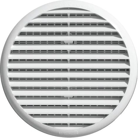 Griglia Aerazione Tonda Da Incasso In Abs Bianco Cm 14
