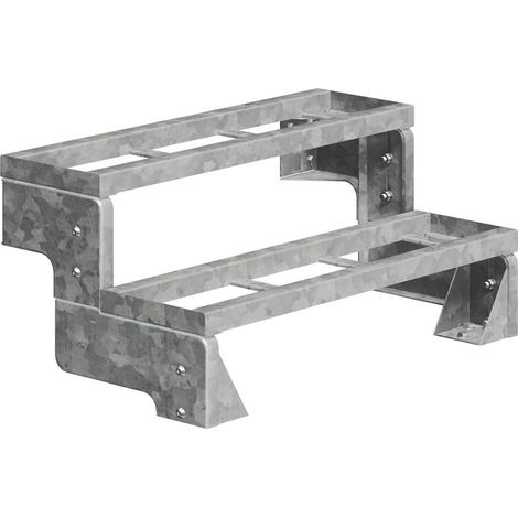 Dolle Außentreppe Gardentop 36-44cm Geschosshöhe mit Einlegerahmen 80cm breit ohne Geländer