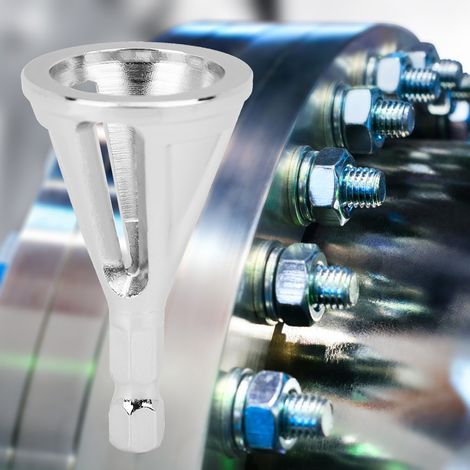 Outil d'ébavurage pour chanfreinage externe, outil à ébavurer en acier à tige hexagonale argentée (1/5)