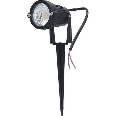 Projecteur LED 6W RGB 110V, projecteur de jardin étanche rond, lumière encastrée pour sol, spot de pelouse avec fiche de terre (1/5)