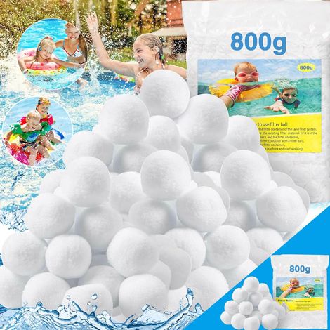 Balles filtrantes pour piscine 800 g, filtre à sable, balles filtrantes pour piscine, filtre à sable, accessoires de nettoyage de piscine, filtre à sable, piscine, pompe de filtration (1/5)