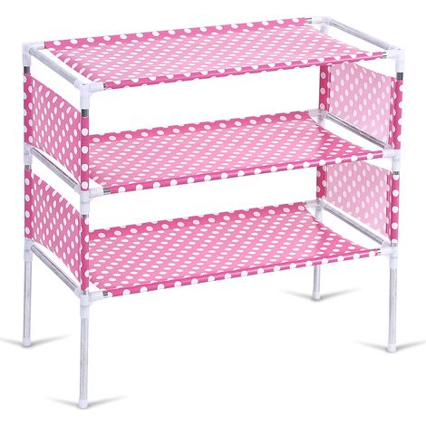 Rangement À Chaussures - 3 À 6 Étagères - Structure En Acier Et Tissu - Assemblage Sans Outils - Pour Entrée Et Chambre (1/5)
