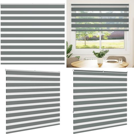 vidaXL Zebrarollo Dunkelgrau 160x150cm Stoffbreite 155,9 cm Polyester (1/5)