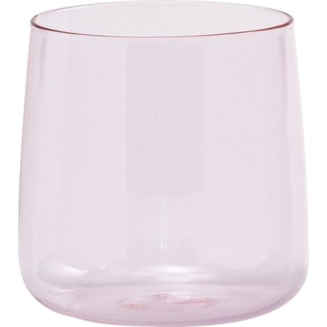 Zafferano Set 6 Bicchieri No Bilia in vetro borosilicato soffiato a mano, design elegante e resistente, colore rosa, ideale per bevande fredde (1/2)