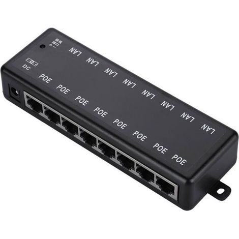 Injecteur Poe Passif - 8 Ports - Tension Dc12V À 48V - Pour Alimentation Appareils Ethernet - Module D'alimentation Par Câble Rj45 - 1 Pièce (1/5)