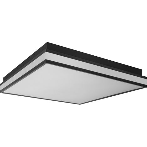 OSRAM SMART+ Matter Magnet Plafonnier LED Noir 450x450mm, 42W, 2500lm, TW 3000-6500K, WiFi, Alexa (1/5)
