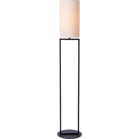 Lampadaire metal abat jour coton creme - e27 - lucide - herman 224061497 224061497 224061497 (1/4)