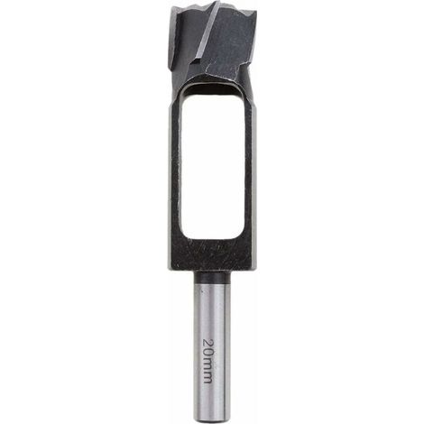 Fraise pour défonceuse 20mm  Acier durci à haute teneur en carbone  Longueur 140mm  Pour bouchons en bois tendre et dur (1/5)
