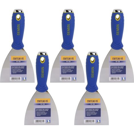 Lot de 5 couteaux US à enduire Semin - 10 cm (1/5)