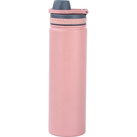 Gourde isotherme en acier inoxydable avec paille  Gourde pour adultes  Gourde en métal avec paille et bouchon sport (1/5)
