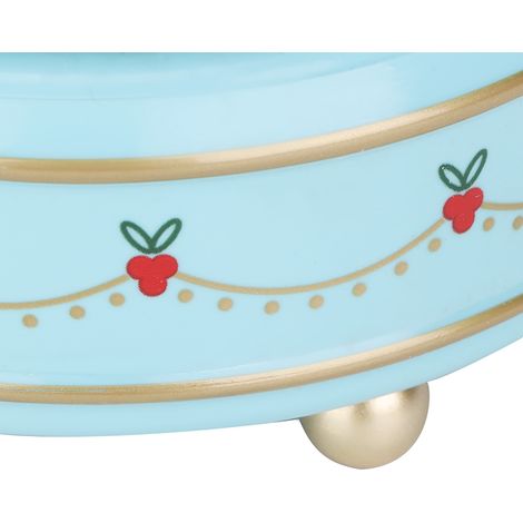Carrousel musical Merry Go Round - Cadeau de Noël, mariage, anniversaire - Décoration bleue (1/5)