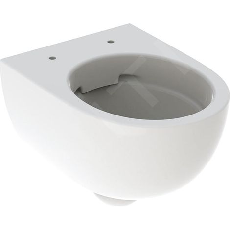 Geberit – Cuvette WC suspendu Rimfree 490x355 mm – Céramique sanitaire blanche – Installation par suspension – Fond creux pour réservoir encastré (1/4)