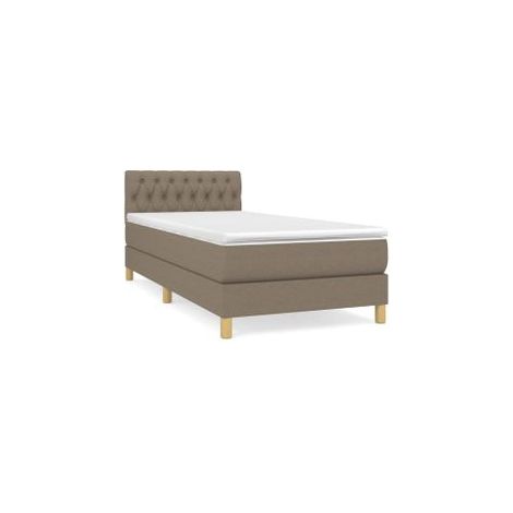 Sommier à lattes de lit avec matelas Taupe 100x200 Tissu (1/5)