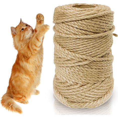 Corde Sisal - 5 mm x 50 m - Pour Arbre À Chat Et DIY - Naturelle Dégradable - Accessoire Chat
