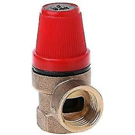 SABIR Soupapes de surpression femelles en laiton 1/2" - Soupape de sécurité pour eau/pétrole/gaz (3 bars) (1/3)