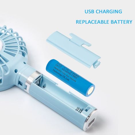 Mini-Tischventilator, USB-Luftkühler für Büro und Schlafzimmer, 3 Geschwindigkeitsstufen. (1/5)