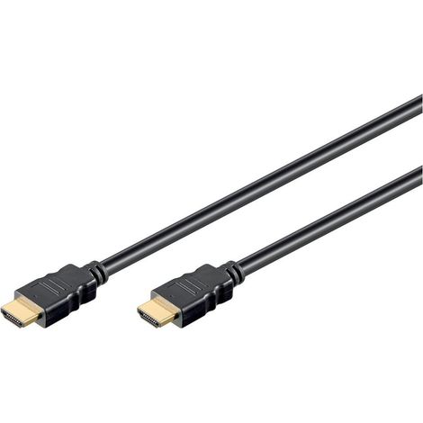 HDMI Branchez le câble rond haute vitesse 1m HDCP compatible noir TV DVD Audio lecture 3D