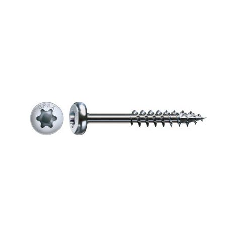 Spax Vis bois Tête ronde TR T-STAR+ TORX T20 WIROX 4X60 Filetée sur 50-10 pièces