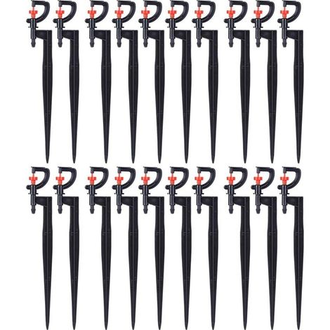Arroseur asperseur rotatif 360° Portée 2-5m Pression 2kg Compatible avec prise de terre 20cm Installation facile (1/5)
