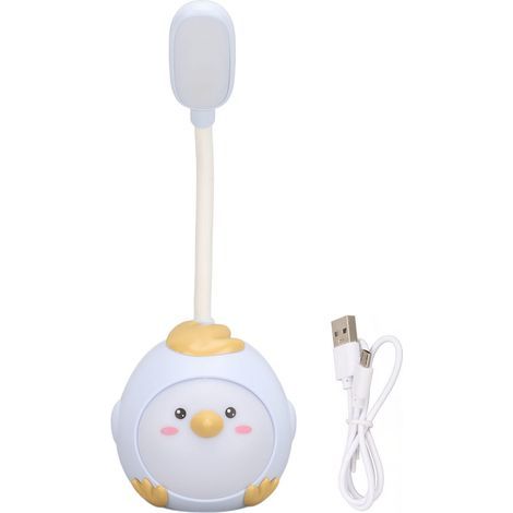 LED-Schreibtischlampe mit niedlichem Hühnerfuß, flexibler Beleuchtung, Augenschutz, blauem Nachtlicht und USB-Ladefunktion (1/5)