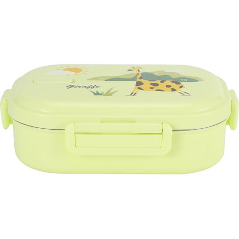Isolierte, auslaufsichere Bento-Box aus Edelstahl für japanische Kindergerichte (Grün) (1/5)