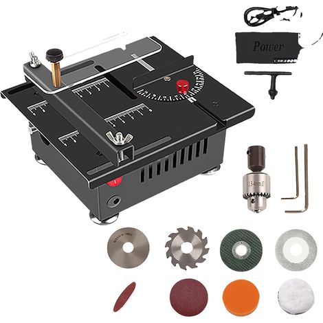 Scie sur table, moteur haute vitesse, compacte et portable, Noir-6000rpm (1/2)
