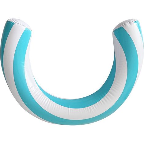 Bouée gonflable en forme de U — Bouée en PVC extra épaisse et incurvée — Matelas flottant et matelas de relaxation pour adultes et enfants (piscine/plage) (1/5)
