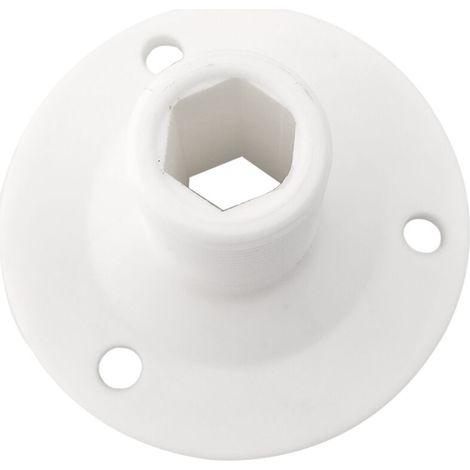 Embase tubulaire en nylon blanc, 25 mm, plastique neuf, accessoires marins, quincaillerie pour yachts et camping-cars, embase tubulaire robuste, convient à l'installation de mains courantes ou de ramb (1/3)