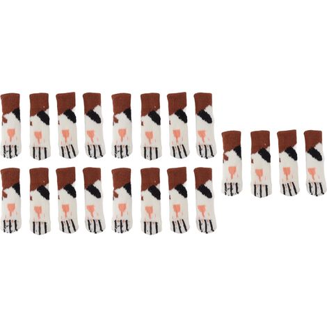 Lot de 20 protège-pieds de table à motif pattes de chat, épais et résistants, pour meubles de 7 à 18 cm de hauteur. (1/5)