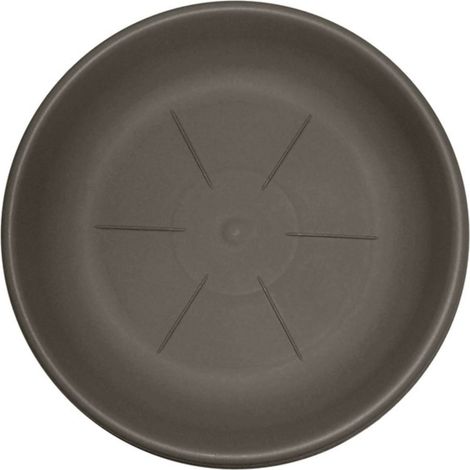 Sottovaso Tondo Terra-Fly-Hedera Col. Cappuccino Ø Cm. 22