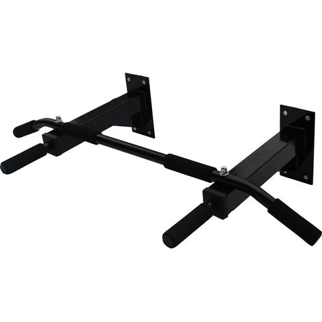 Barre de traction murale 94x53 cm en fer noir, gain de place pour musculation – MEUBLIV (1/5)