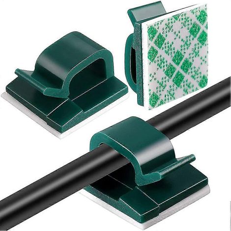 100 mini clip autoadesive per cavi da esterno con adesivo - AquaForge (1/4)