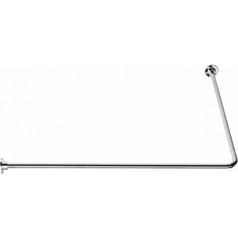 Eckstange 800x800 mm: Weißes Epoxy + ABS-Rosette (1/3)