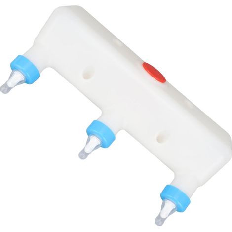 Mangeoire à Lait pour Agneaux et Vaches 3l en Plastique Blanc Tétines Confortables et Distance 11cm pour Élevage Agricole Pratique (1/5)