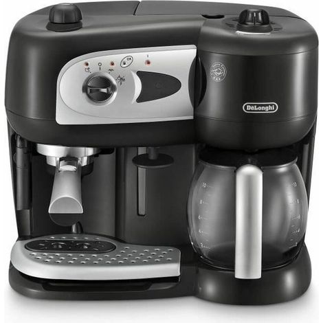 Kombinationsexpressomaschine - DELONGHI - BCO261B.1 - 15 bar - Kaffeekapseln und gemahlener Kaffee - Schwarz und Weiß