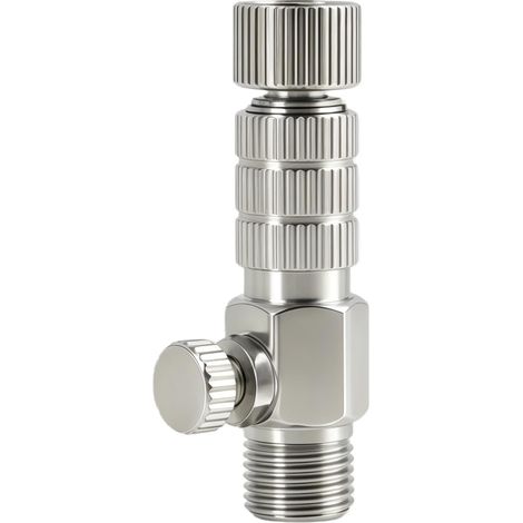 Raccord Rapide pour Aérographe 1/8 Pouce avec Régulation de Débit d'Air, Adaptateur de Connexion Instantanée pour Pistolet et Tuyau, Coupleur en Laiton avec Coupure Automatique pour Aérographe (1/5)