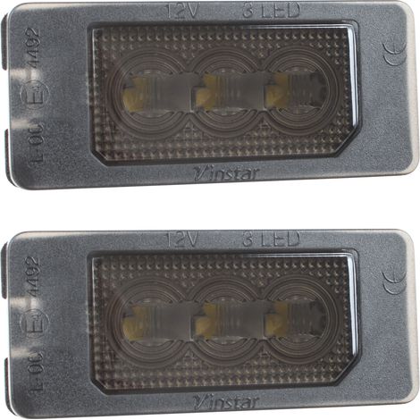 BMW E39 E60 E61 E70 E71 E72 E82 E84 E85 E86 E88 E90 E91 E92 E93 F10 F11 F15 F25 F30 F31 F32 F33 F34 LED-Kennzeichenbeleuchtung, getönte Gläser, 2er-Set