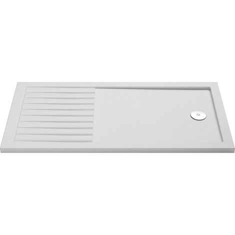 Nuie Pearlstone Slip Resistant Walk In Rectangular Shower Tray 1700mm x 800mm (1/5)