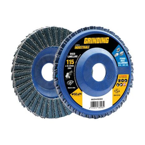 DISCO A LAMELLE RADIALI ZIRCONIO INDUSTRIAL - MM 115X22,2 GRANA  80- 10 pezzi