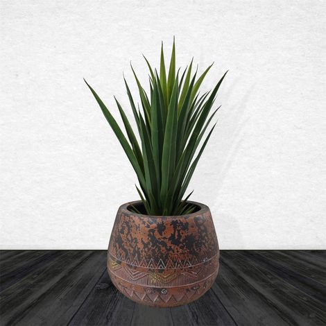 Large Composite Planter Brown / Black (1/4)