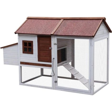 Casetta per Galline Cocca 2 145x70x105 CM (1/3)