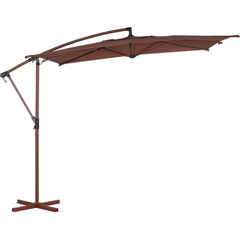 Manoa 2,5x2,5 m, parasole quadrato offset in mogano - Hespéride (1/5)