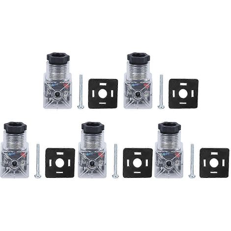 Sonde de bobine hydraulique transparente 5 pièces, adaptateur universel DC24V pour électrovanne, accessoires de remplacement (1/5)