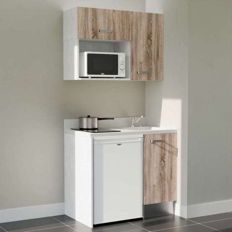 Kochnischen K00L - 100 cm - Holz - Snova - Spüle rechts + Haushaltsgeräte weiß (1/5)