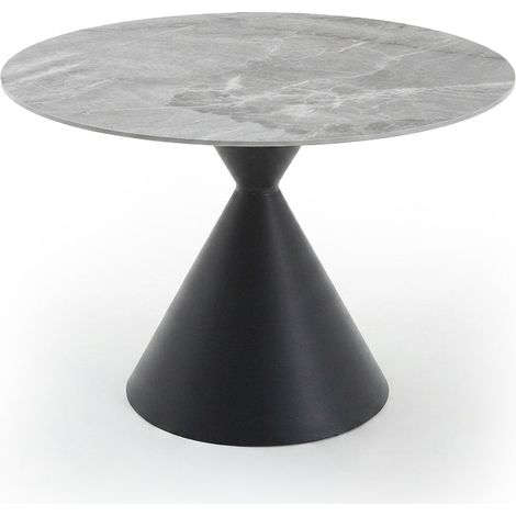 Mesa Redonda de Comedor Alma con Acabado Marmol 120cm, Gris (1/5)