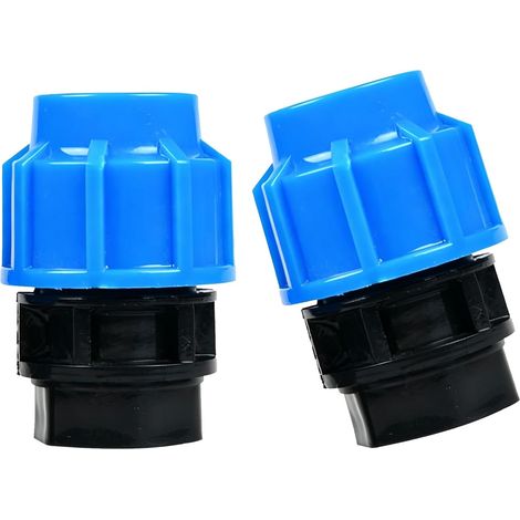 Raccord PP 32 mm x 1 pouce filetage intérieur, 2 pièces, connecteur de tuyau pour tubes PE, compatible avec les raccords courants (1/5)