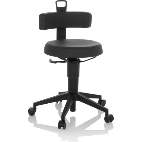 Arbeitshocker / Balancestuhl TOP WORK FLEX PU schwarz hjh OFFICE (1/5)