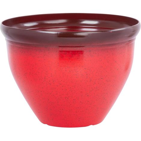 Blumentopf Strend Pro, Glasur, rot, 38x28,5 cm