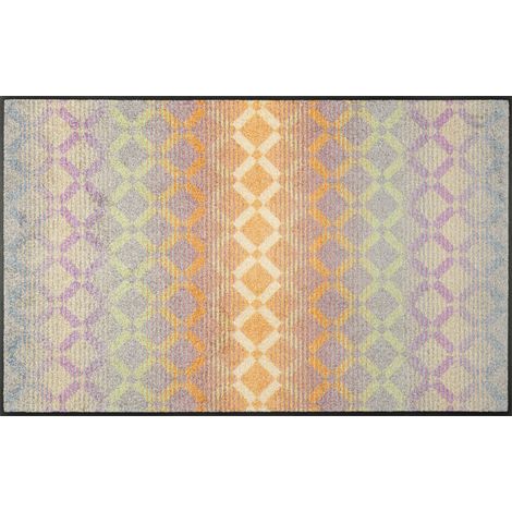 Paillasson, Diamond Melody 75x120cm, intérieur et extérieur, Lavable, Multicolore (1/5)