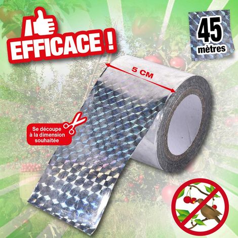 Ruban anti-oiseaux KINZO 50 mm x 45 m (1/2)